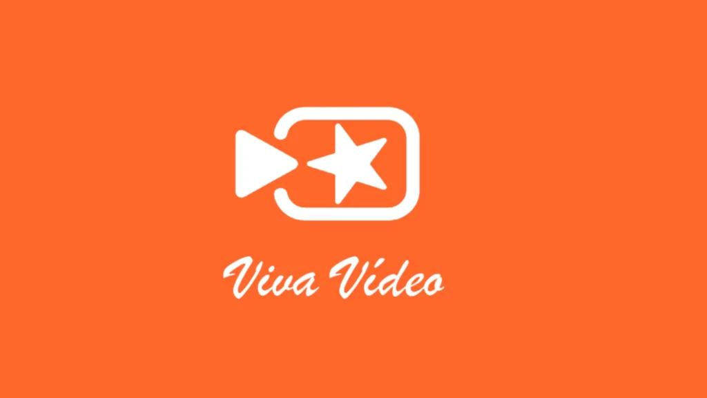 VivaVideo official logo and text on an orange background